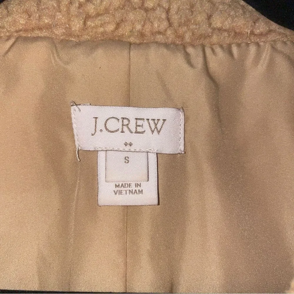 J Crew Size S Teddy Sherpa Vest Brown
